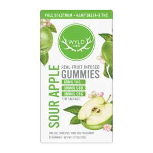 Low-Dose Sour Apple CBD:CBG:THC | Wyld Edibles