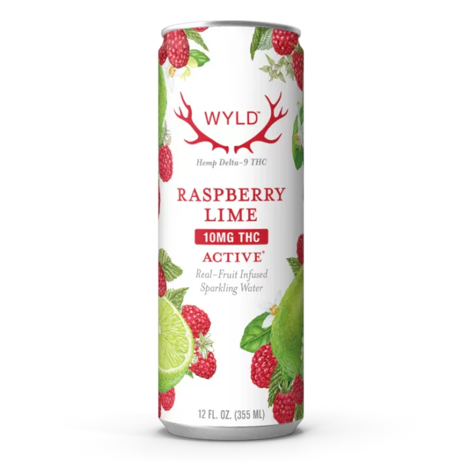 raspberry lime thc sparkling water | wyld edibles Raspberry Lime THC Sparkling Water | Wyld Edibles