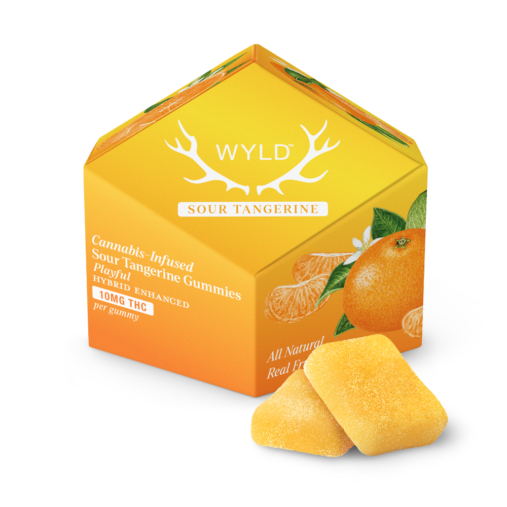 sour tangerine hybrid enhanced gummies | wyld edibles Sour Tangerine Hybrid Enhanced Gummies | Wyld Edibles