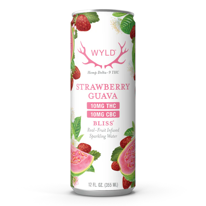 strawberry guava thc:cbc sparkling water | wyld edibles Strawberry Guava THC:CBC Sparkling Water | Wyld Edibles